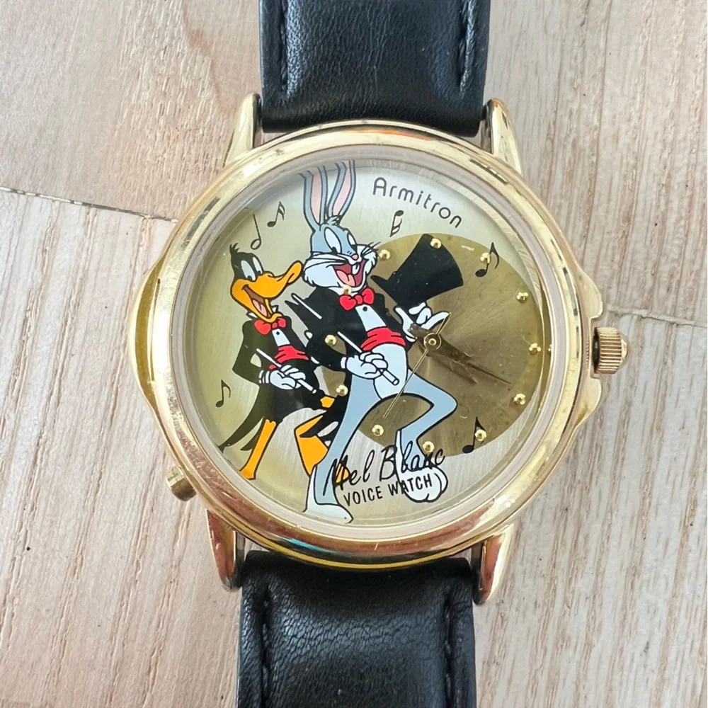 Armitron Bugs Bunny & Daffy Duck Mel Blanc Singing Show Watch NEW BATTERY